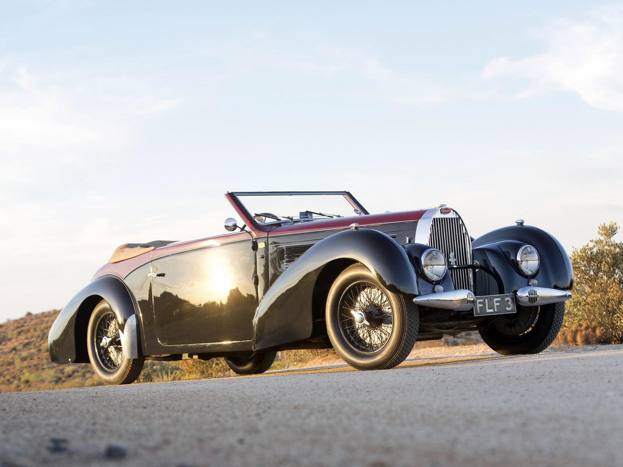 Photo Bugatti Type 57 C Stelvio By Gangloff Cabriolet 1938