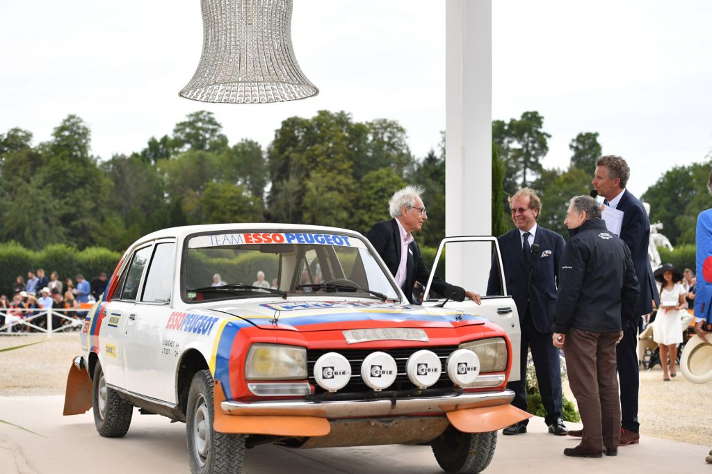 Jean Guichet et la Peugeot 504 du Rallye d'Argent